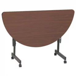 Correll, Inc. Deluxe Adjustable Height Flip Top Training Table, 24" W, 48" L, Melamine Laminate Top, Gray Granite