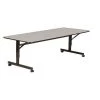 Correll, Inc. Deluxe Adjustable Height Flip Top Training Table, 24" W, 72" L, High Pressure Laminate Top, Walnut