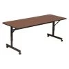 Correll, Inc. Deluxe Adjustable Height Flip Top Training Table, 24" W, 72" L, Melamine Laminate Top, Gray Granite