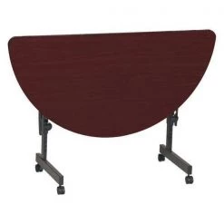 Correll, Inc. Deluxe Adjustable Height Flip Top Training Table, 24" W, 48" L, High Pressure Laminate Top, Cherry