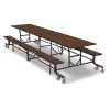 Palmer Hamilton Rectangle Folding Bench Table, 145 in W, 29 in H, Montana Walnut -Kitchen & Dining Furniture Sales Store Z3oEBtpcpEx