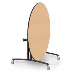 Palmer Hamilton Round Flip Top Table, 60 in W, 30 in H, Fusion Maple -Kitchen & Dining Furniture Sales Store Z3oEBumcpEx