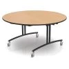 Palmer Hamilton Round Flip Top Table, 60 in W, 30 in H, Fusion Maple -Kitchen & Dining Furniture Sales Store Z3oEBumcpEx