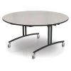 Palmer Hamilton Round Flip Top Table, 60 in W, 30 in H, White Nebula -Kitchen & Dining Furniture Sales Store Z3oEBuqcpEx