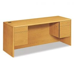 Hon Kneespace Credenza, .75 Height Pedestals, 72Wx24Dx29.5H, Harvest