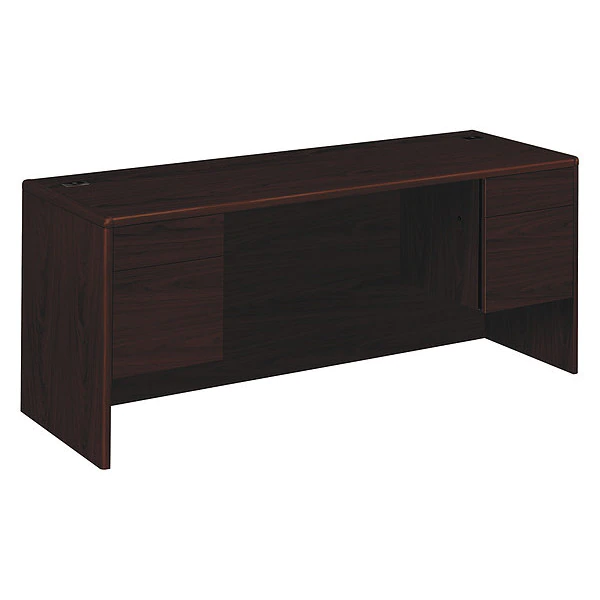 Hon Kneespace Credenza, .75 Height Pedestals, 72Wx24Dx29.5H, Mahogany 3 Hon Kneespace Credenza, .75 Height Pedestals, 72Wx24Dx29.5H, Mahogany