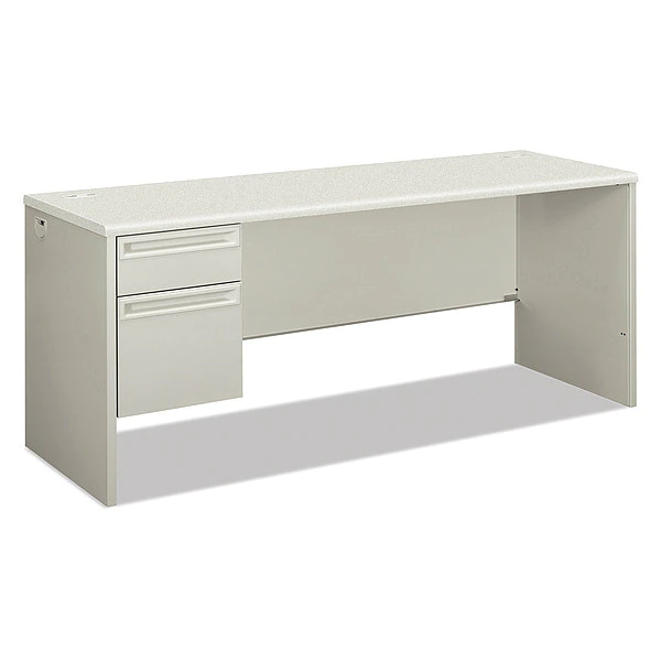 Hon Single Pedestal Credenza, 72w x 24d x 29 1/2h, Left, Silver/Gray 3 Hon Single Pedestal Credenza, 72w x 24d x 29 1/2h, Left, Silver/Gray