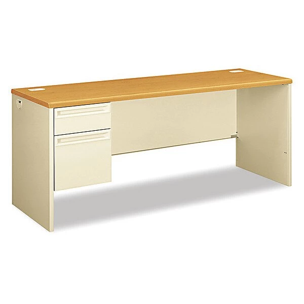 Hon Left Pedestal Credenza, 72w x 24d x 29-1/2h, Harvest/Putty 3 Hon Left Pedestal Credenza, 72w x 24d x 29-1/2h, Harvest/Putty