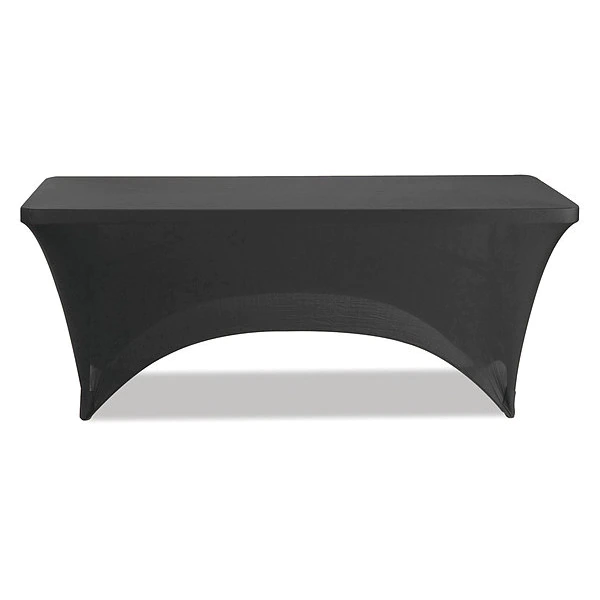 Iceberg Rectangle Table Cover, 30" W, 72" L, Black Top, Polyester/Spandex 3 Iceberg Rectangle Table Cover, 30" W, 72" L, Black Top, Polyester/Spandex