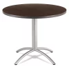 Iceberg Round Coffee Table, 30" H, Walnut Top, Melamine Laminate