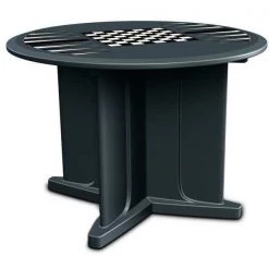 Round Endurance Table 48" Round Black Game Top, 48 in W, 48 in L, 29 in H