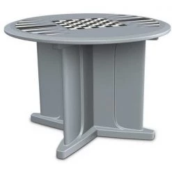 Round Endurance Table 42" Round Gray Game Top, 42 in W, 42 in L, 29 in H