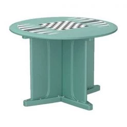 Round Endurance Table 42" Round Aqua Game Top, 42 in W, 42 in L, 29 in H