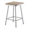 National Public Seating Square Stool, Height Range 24", Masonite Board Gray -Kitchen & Dining Furniture Sales Store Z5 tvufo9oy