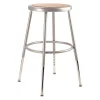 National Public Seating Round Stool, Height Range 19" to 27", Masonite Board Gray -Kitchen & Dining Furniture Sales Store Z5HOJxfo5oz