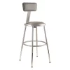 National Public Seating Round Stool with Backrest, Height 19" to 27"Gray 2 National Public Seating Round Stool with Backrest, Height 19" to 27"Gray -Kitchen & Dining Furniture Sales Store Z5L26wfo5oz