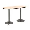 Kfi Racetrack Bistro Table, 72" W, 42" (Bar Height) H, Laminate Top, Natural