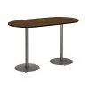 Kfi Racetrack Bistro Table, 72" W, 42" (Bar Height) H, Laminate Top, Walnut -Kitchen & Dining Furniture Sales Store Z tsB mcpEx 1