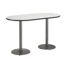 Kfi Racetrack Bistro Table, 72" W, 42" (Bar Height) H, Laminate Top, Crisp Linen 1 Kfi Racetrack Bistro Table, 72" W, 42" (Bar Height) H, Laminate Top, Crisp Linen -Kitchen & Dining Furniture Sales Store Z tsB ocpEx