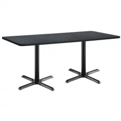 Rectangle KFI 30" x 72" Conference Table with Graphite Nebula Top, Black X-Base, 72 W, 30 L, 29 H