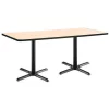 KFI 36" x 72" Pedestal Table with Natural Top, Black X-Base, 72 W, 36 L, 29 H, Laminate Top -Kitchen & Dining Furniture Sales Store Z tsB0ocpEx