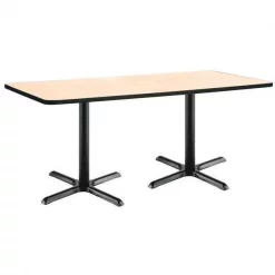KFI 30" x 72" Conference Table with Natural Top, Black X-Base, 72 W, 30 L, 29 H, Natural