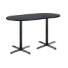 Kfi Racetrack Bistro Table, 72" W, 42" (Bar Height) H, Laminate Top, Graphite Nebula -Kitchen & Dining Furniture Sales Store Z tsB lcpEx