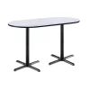 Kfi Racetrack Bistro Table, 72" W, 42" (Bar Height) H, Laminate Top, Gray Nebula -Kitchen & Dining Furniture Sales Store Z tsB qcpEx