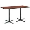 Rectangle KFI 30"x 72" Conference Table with Mahogany Top, Black X-Base, Bistro Height, 72 W, 30 L -Kitchen & Dining Furniture Sales Store Z tsBzpcpEx 1
