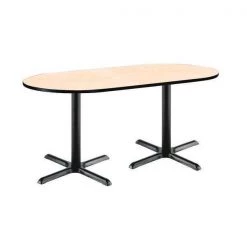 Kfi RaceTrack Table, 72" W, 29" (Cafe Height) H, Laminate Top, Natural