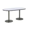 Kfi Racetrack RaceTrack Table, 72" W, 29" (Cafe Height) H, Laminate Top, Gray Nebula