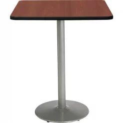 Kfi Square Bistro Table, 42" W, 42" (Bar Height) H, Laminate Top, Mahogany