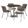 Kfi Round 36 W, 36 L, 29 H, Laminate Top, Walnut -Kitchen & Dining Furniture Sales Store Z tsF qcpEx