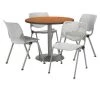 Kfi Round Pedastal Table, 36 W, 36 L, 29 H, Laminate Top, Medium Oak -Kitchen & Dining Furniture Sales Store Z tsF mcpEx