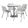 Kfi Round Pedastal Table, 36 W, 36 L, 29 H, Laminate Top, Grey -Kitchen & Dining Furniture Sales Store Z tsF pcpEx