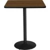 Square KFI 36" Square Breakroom Table with Walnut Top, Round Black Base, Bistro Height, 36 W, 36 L -Kitchen & Dining Furniture Sales Store Z tsFwjcpEx 1