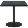Square KFI 42" Square Breakroom Table with Graphite Nebula Top, Round Black Base, 42 W, 42 L, 29 H -Kitchen & Dining Furniture Sales Store Z tsH pcpEx