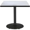 Square KFI 30" Square Breakroom Table with Grey Nebula Top, Round Black Base, 30 W, 30 L, 29 H -Kitchen & Dining Furniture Sales Store Z tsH0kcpIx 1