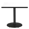 Square KFI 30" Square Breakroom Table with Crisp Linen Top, Round Black Base, 30 W, 30 L, 29 H -Kitchen & Dining Furniture Sales Store Z tsH0lcpEx