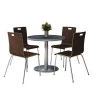 Kfi Round Pedastal Table, 42 W, 42 L, 29 H, Wood Top, Graphite -Kitchen & Dining Furniture Sales Store Z tsHwmcpEx