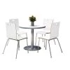 Kfi Round Breakroom Table And Chair Set, 34"(Chair) H, Wood Top, Crisp Linen -Kitchen & Dining Furniture Sales Store Z tsHwncpEx
