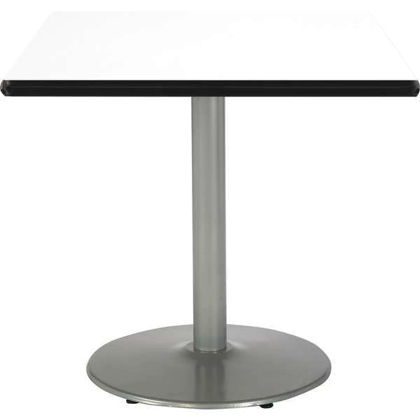 Kfi Square Pedestal Table, 42" W, 29" (Cafe Height) H, Laminate Top, Crisp Linen 3 Kfi Square Pedestal Table, 42" W, 29" (Cafe Height) H, Laminate Top, Crisp Linen