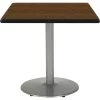 Kfi Square Pedestal Table, 36" W, 29" (Cafe Height) H, Laminate Top, Walnut -Kitchen & Dining Furniture Sales Store Z tsIvicpEx 1