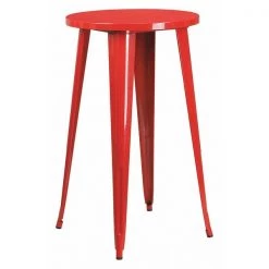 Flash Furniture 24" W, 24" L, 41" H, Metal Top, Red