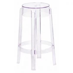 Flash Furniture Transparent Stool, 25.75"H