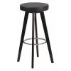 Flash Furniture Black Vinyl Barstool, 29"H, Seat Height Range: 30"
