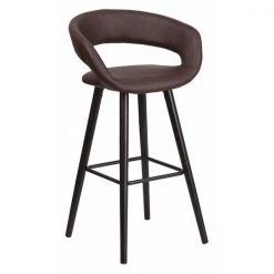 Flash Furniture Brown Vinyl Barstool, 29"H, Material: Foam