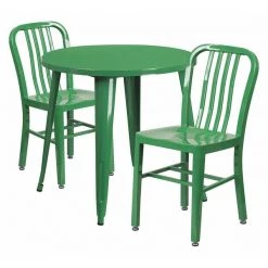 Flash Furniture Green Metal Set, 30RD