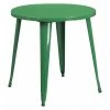 Flash Furniture Round 30" W, 30" L, 29.5" H, Metal Top, Green