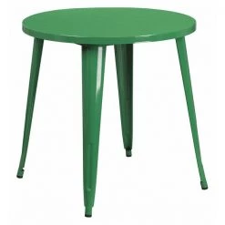 Flash Furniture Round 30" W, 30" L, 29.5" H, Metal Top, Green